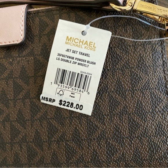 New Michael Kors large jet set double zipper wallet wristlet - Picture 8 of 13